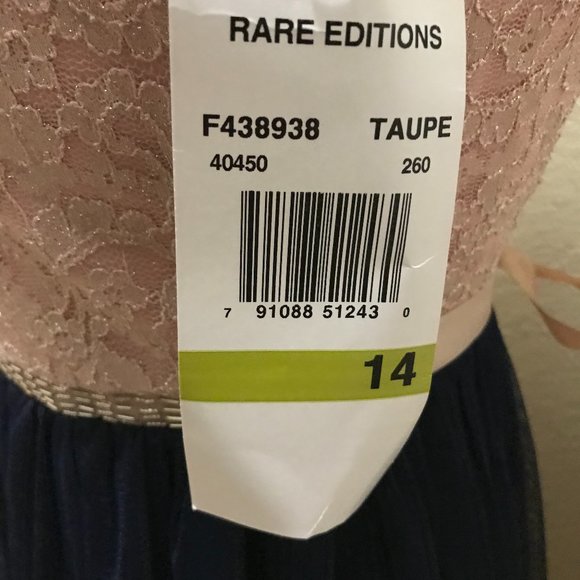 Rare Editions Girls Glitter-Lace Chiffon Dress - Picture 3 of 4